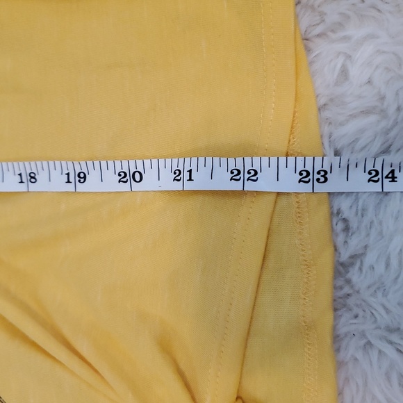 Truself Tie Front Yellow Sunflower Top L - Picture 13 of 13